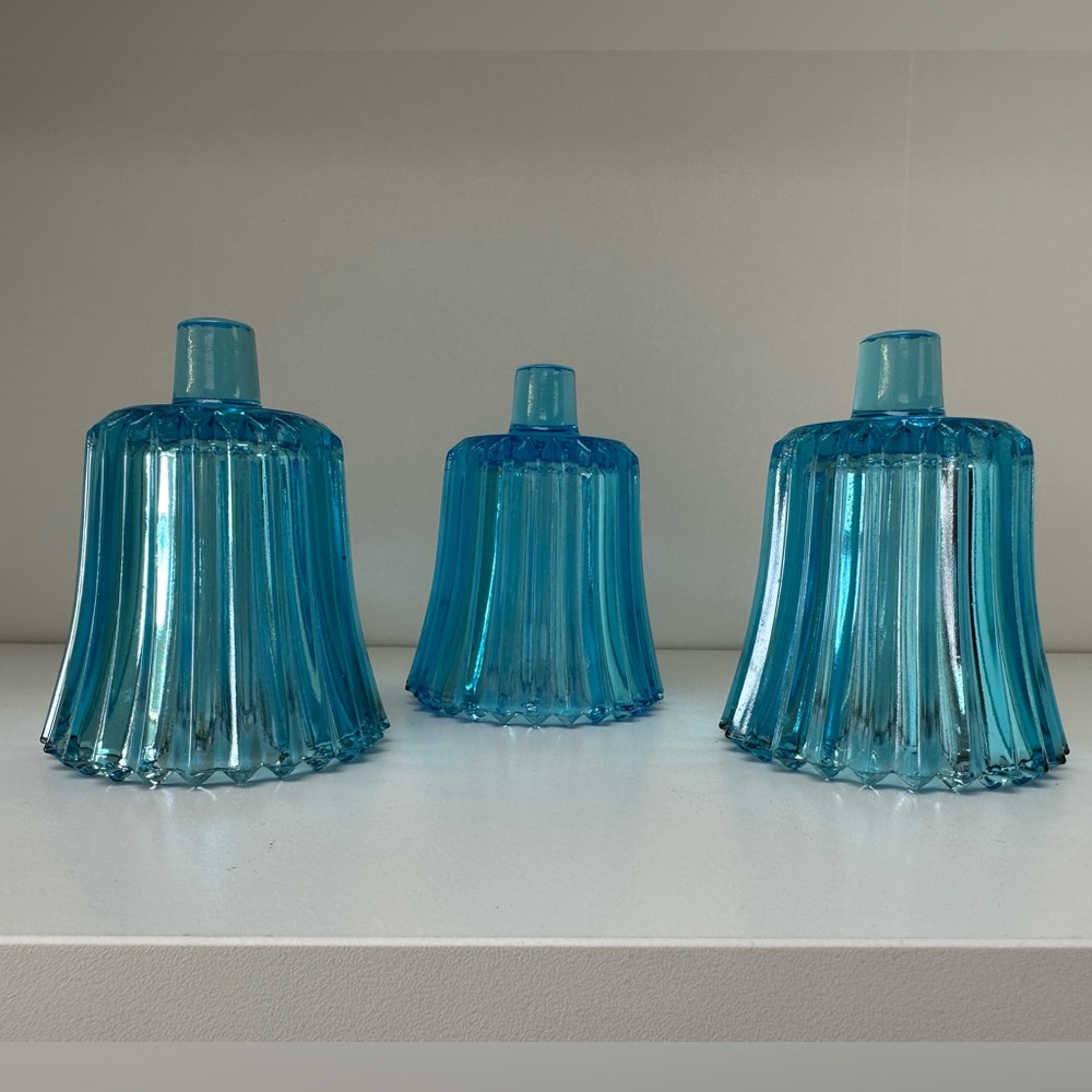 Trio 3 Vintage Peg Votives Cup Candle Holder, 1970’s Candle Sconce Ribbed Cup